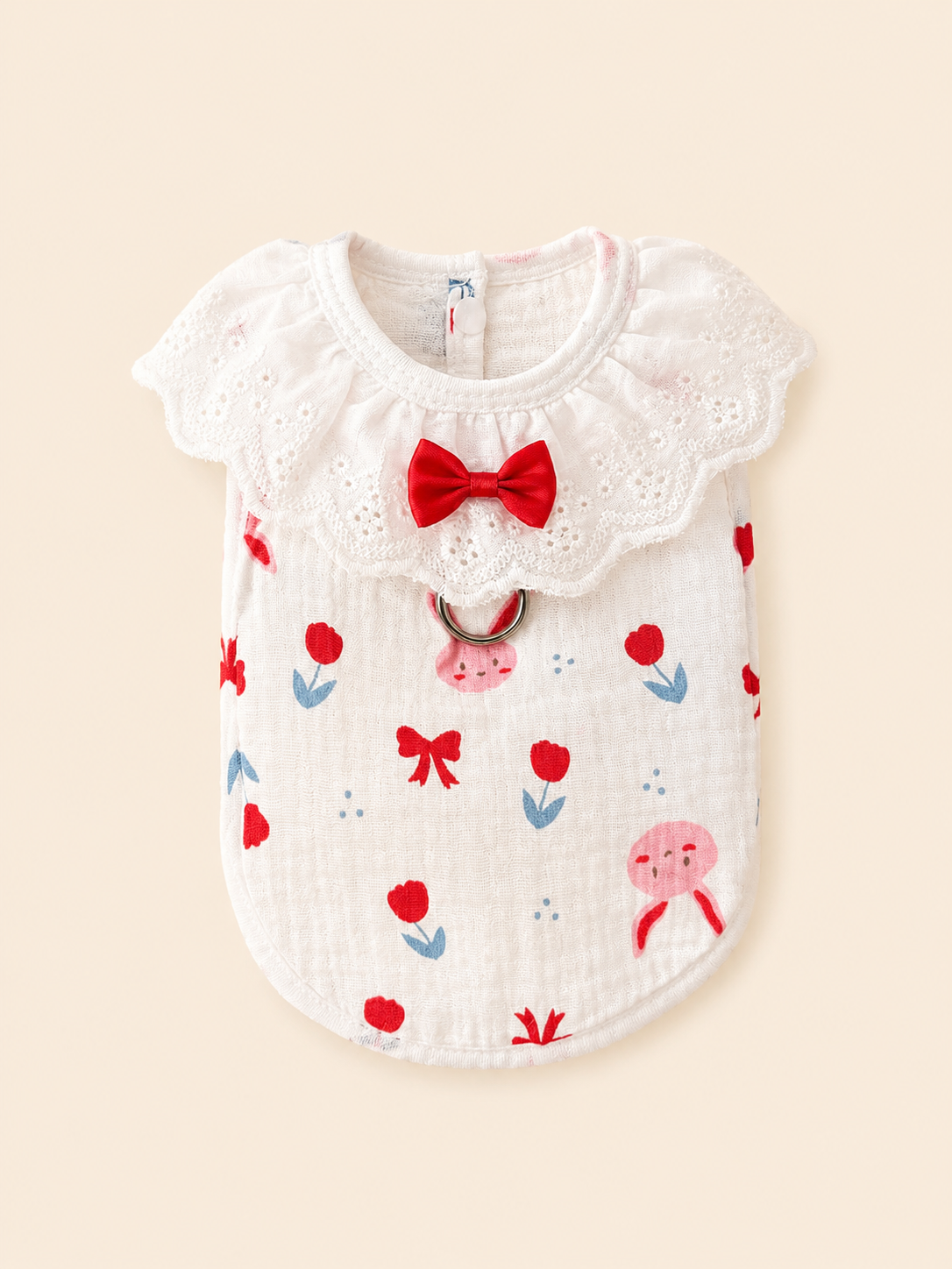 Bunny & Petals Ruffled Pet Vest