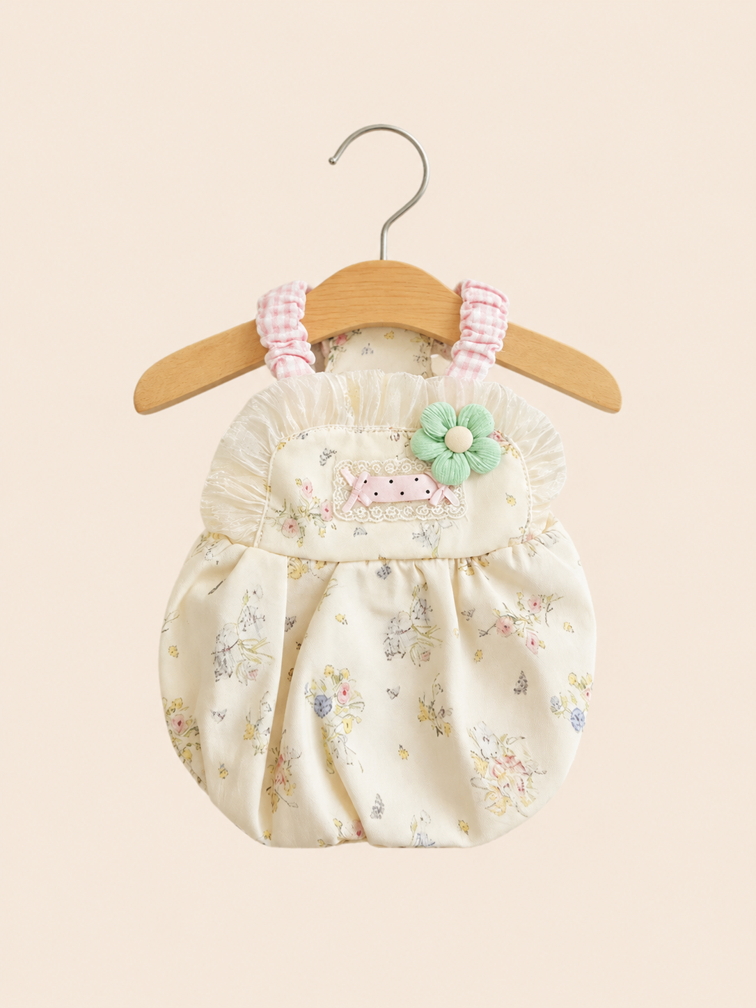Cottagecore Floral Puff Pet Dress