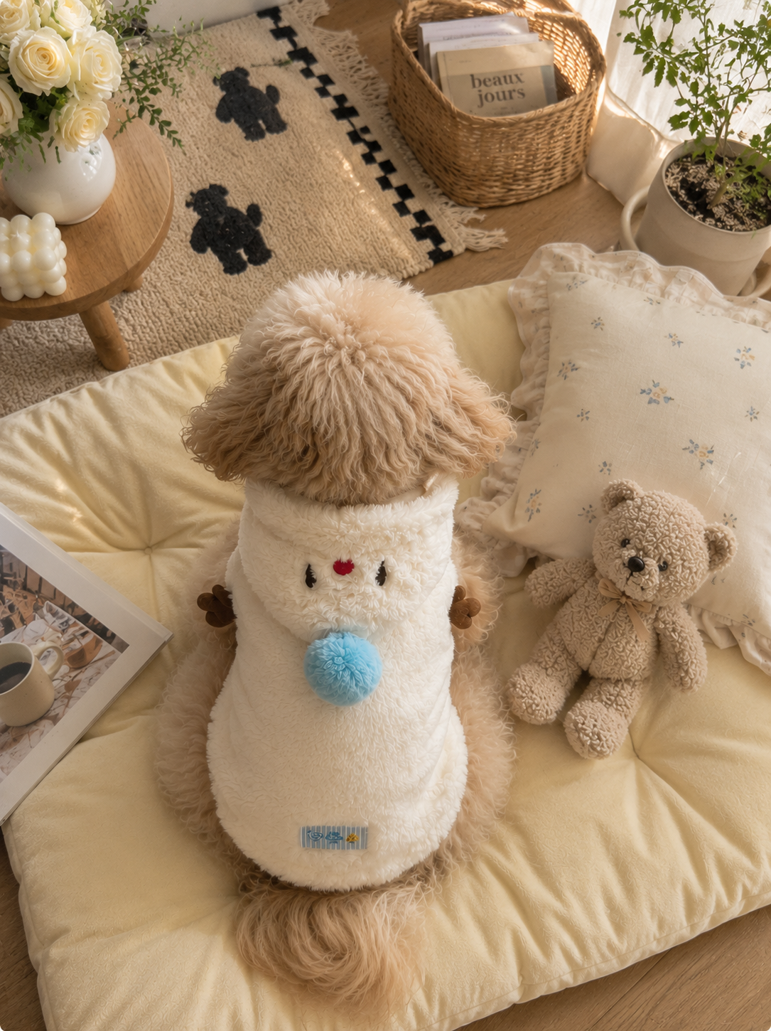 Fluffy Snowman Winter Pet Fleece Vest & Hoodie