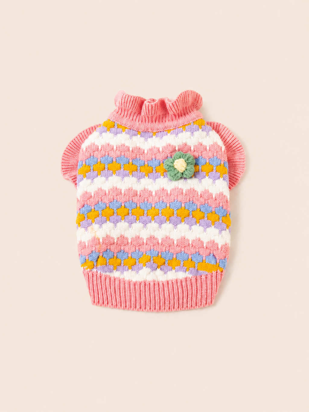 Pastel Flower Knit Sweater