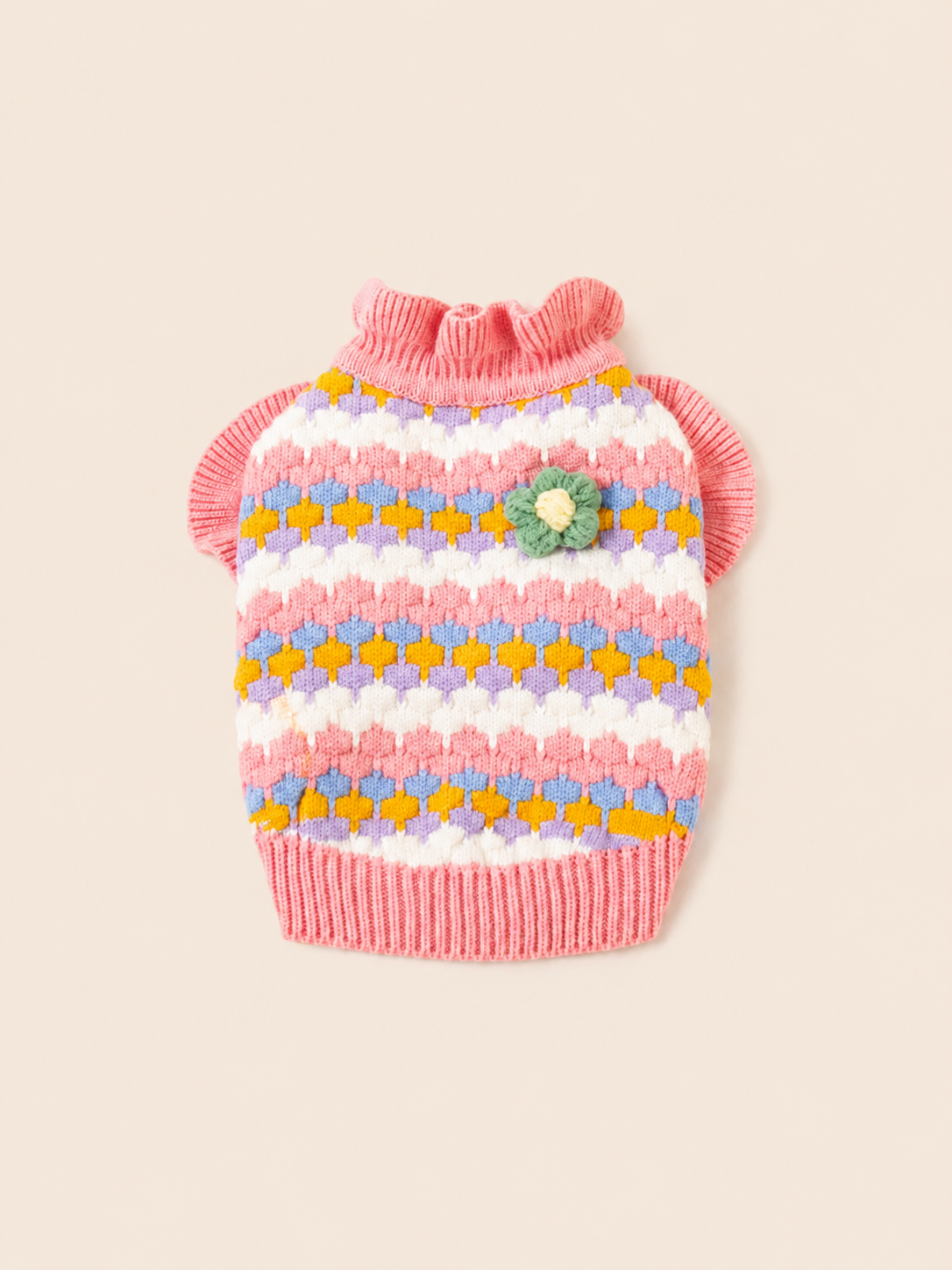 Pastel Flower Knit Sweater