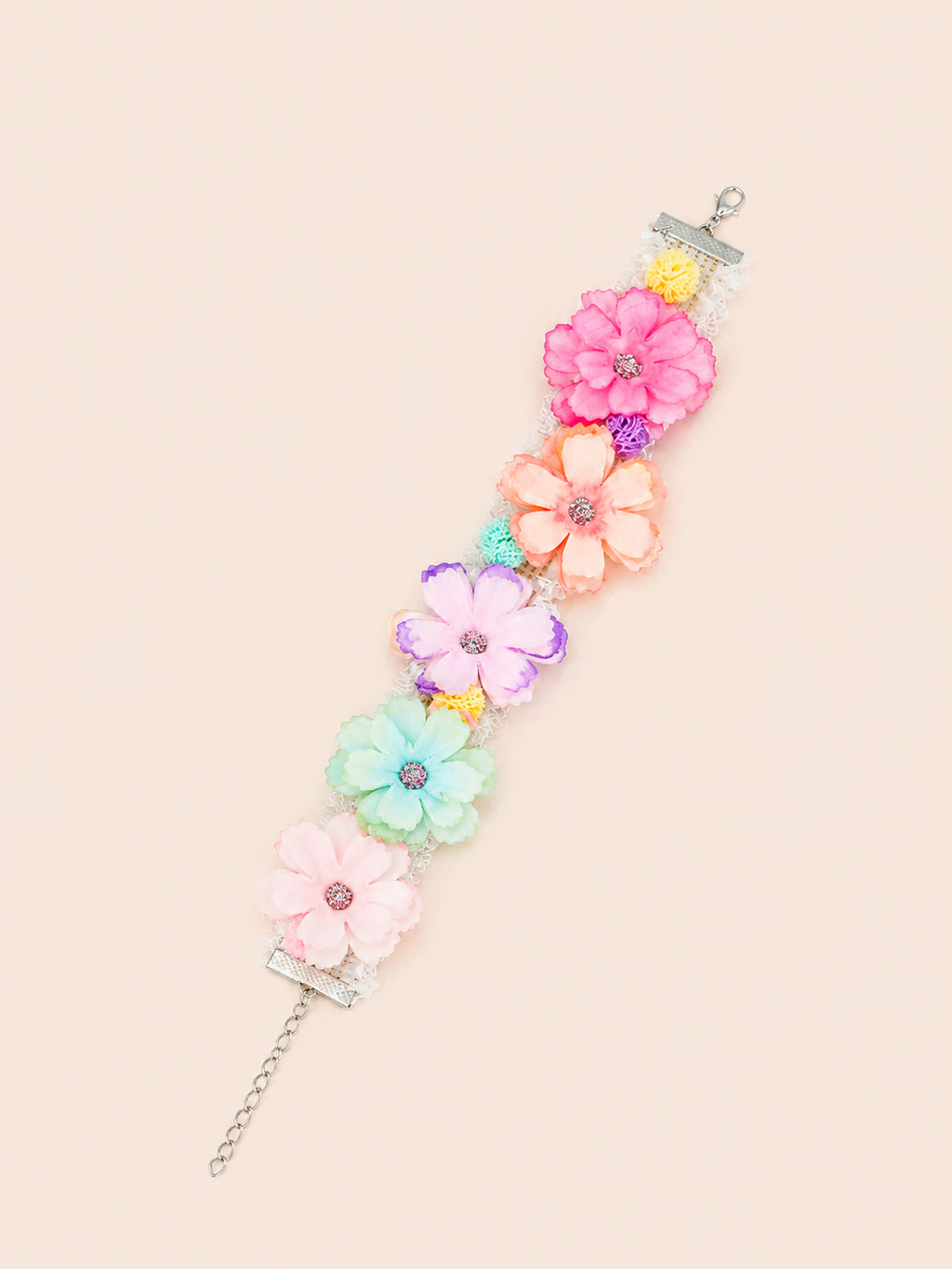 Pastel Flower Pet Collar | Kawaii Adjustable Cat & Dog Floral Bib