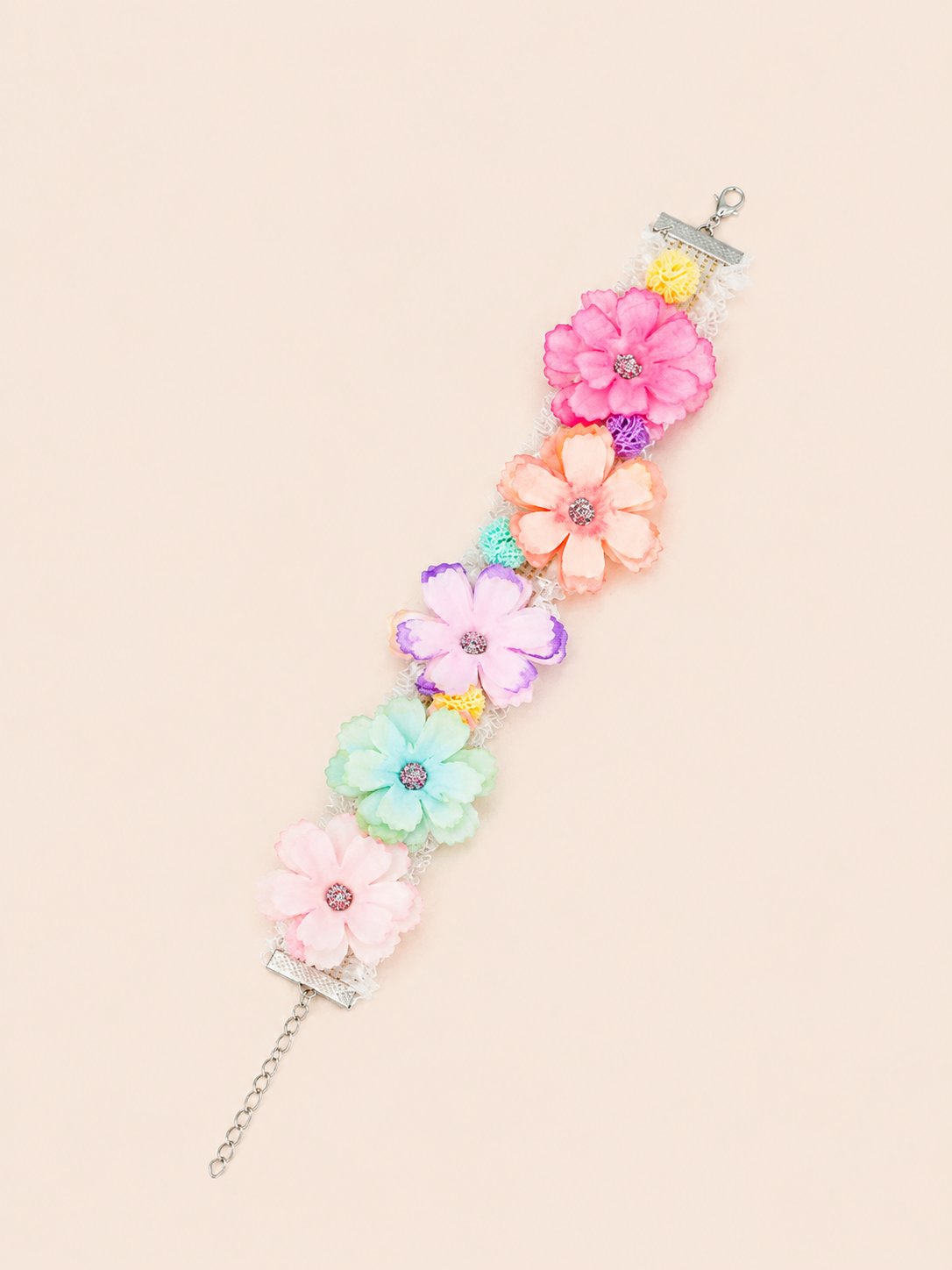 Pastel Flower Pet Collar | Kawaii Adjustable Cat & Dog Floral Bib