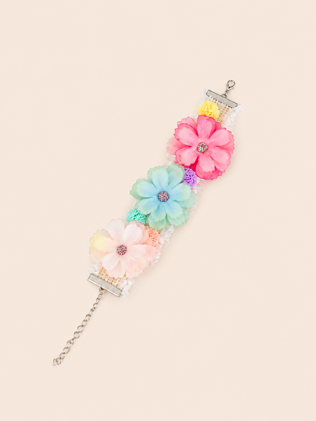 Pastel Flower Pet Collar | Kawaii Adjustable Cat & Dog Floral Bib