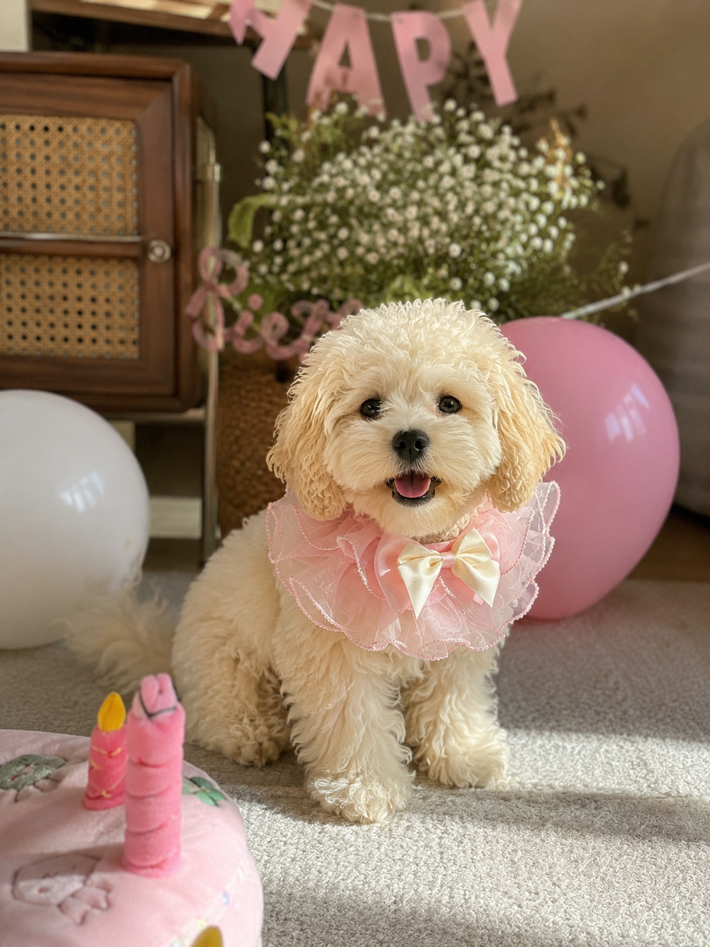 Dreamy Fairytale Bow Pet Bib Collar