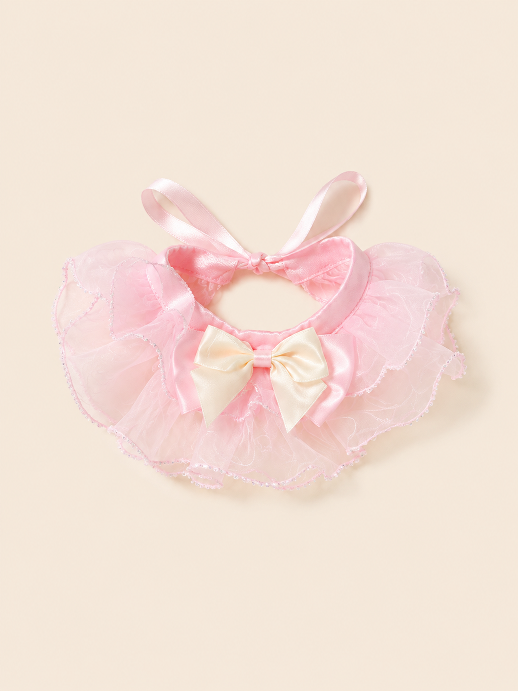 Dreamy Fairytale Bow Pet Bib Collar