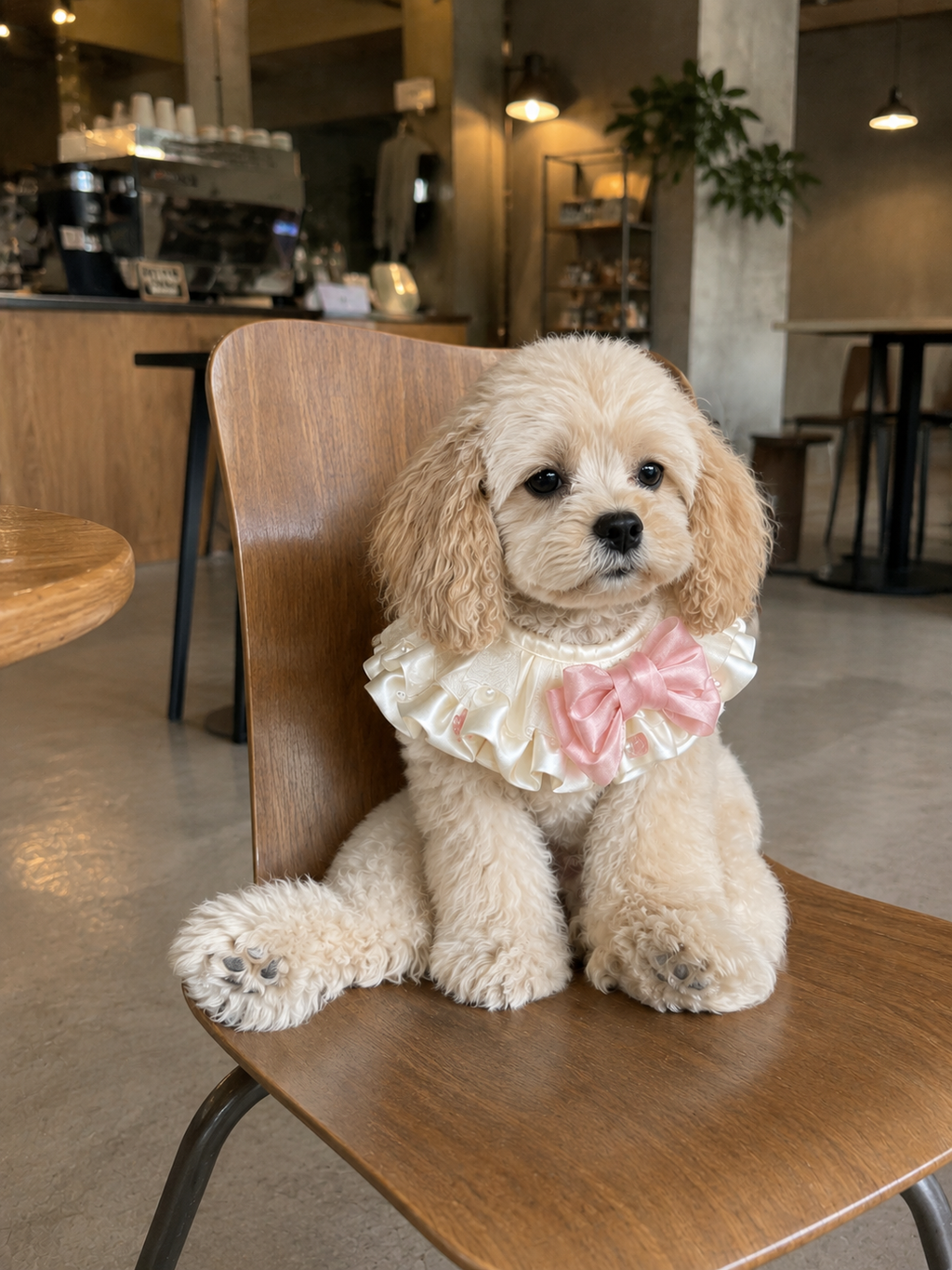Princess Pearl Ribbon Pet Bib Collar