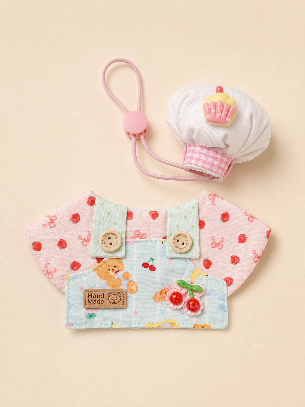 Cherry Cake Party Bib & Hat Set 🍒🎂
