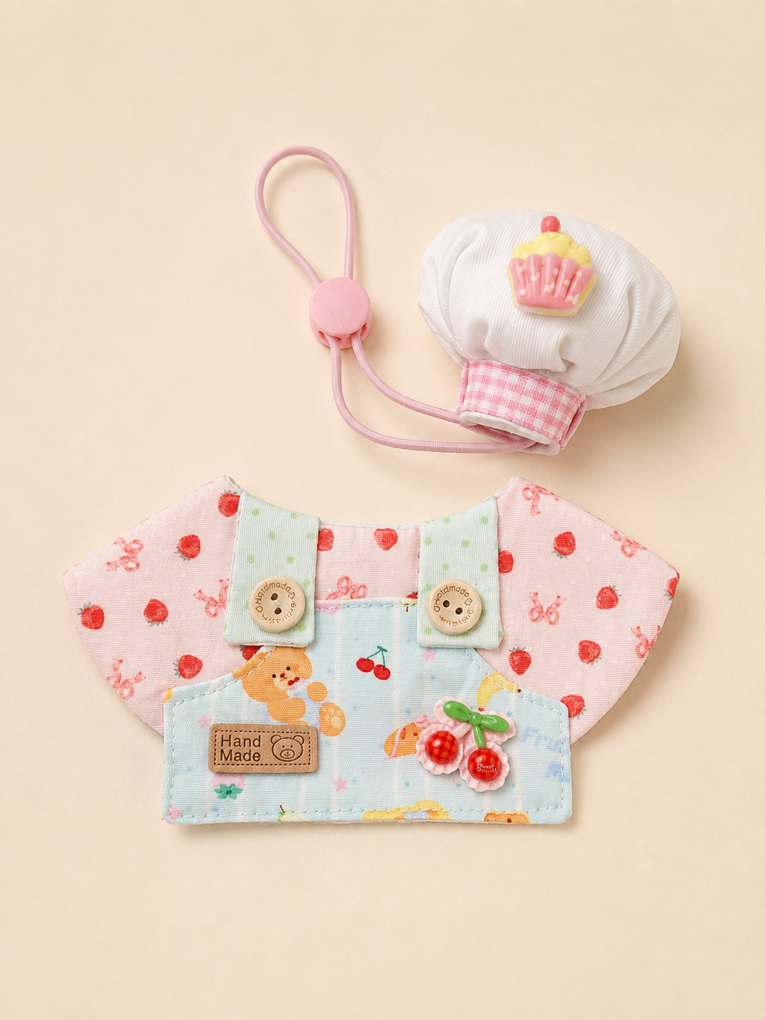 Cherry Cake Party Bib & Hat Set 🍒🎂
