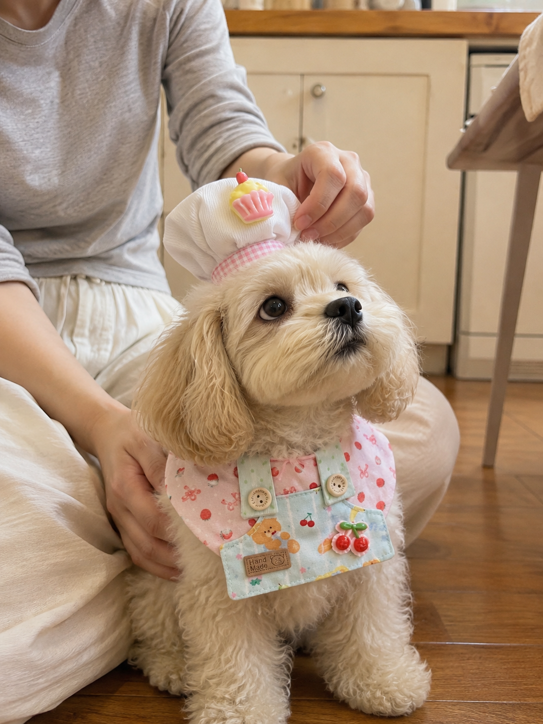 Cherry Cake Party Bib & Hat Set 🍒🎂