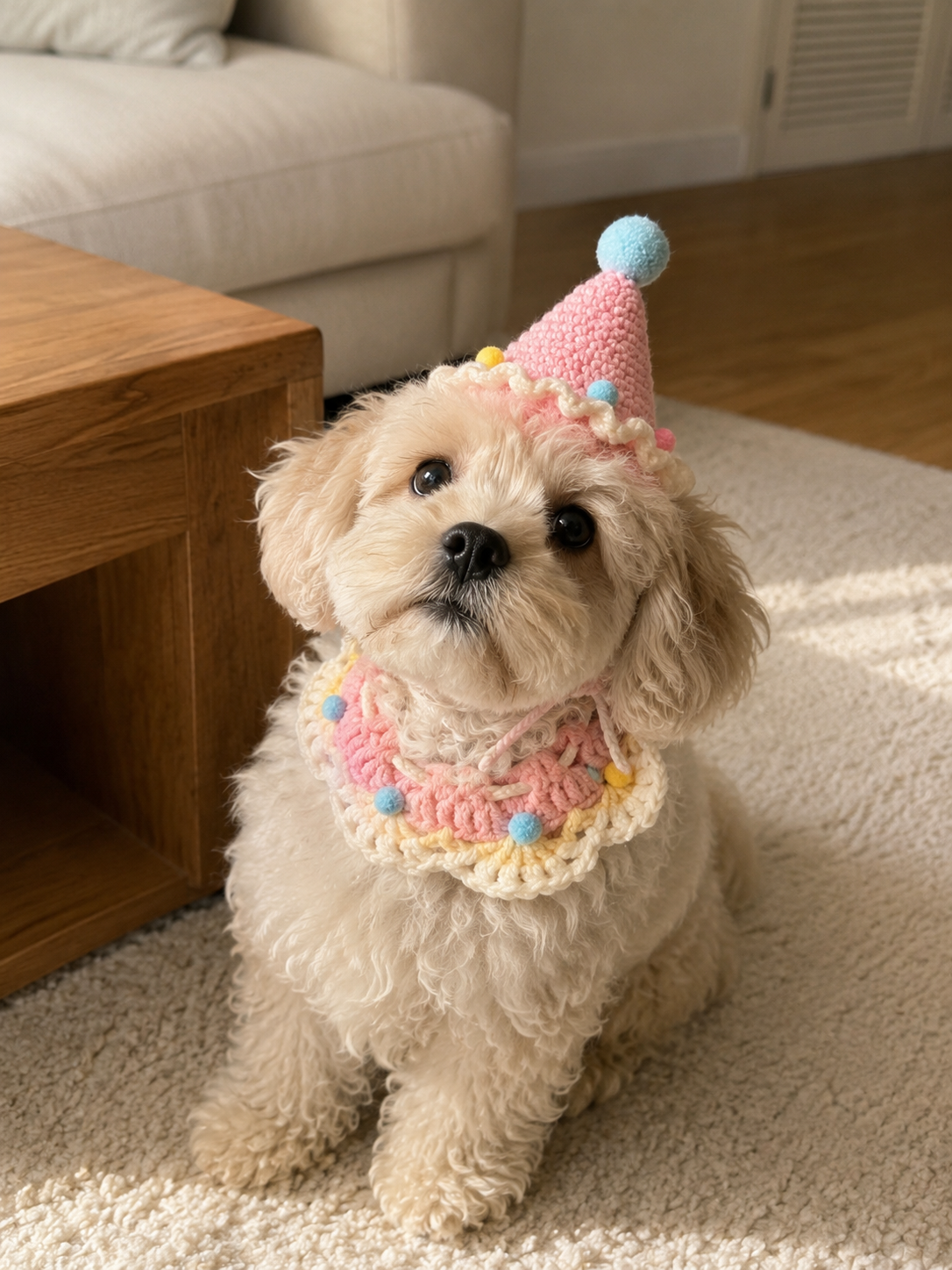 Little Sprinkle Crochet Hat & Bib Set 🍬