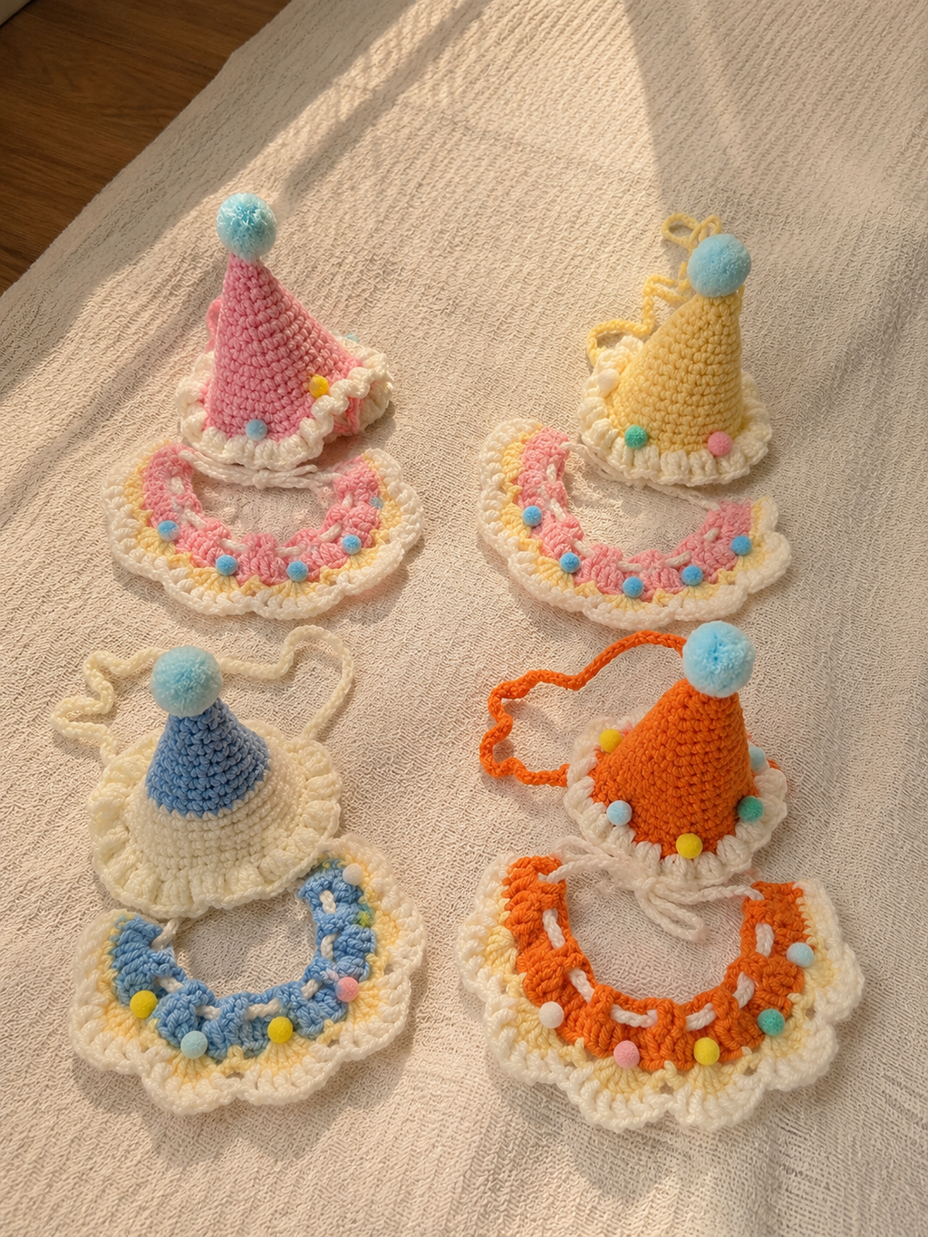 Little Sprinkle Crochet Hat & Bib Set 🍬
