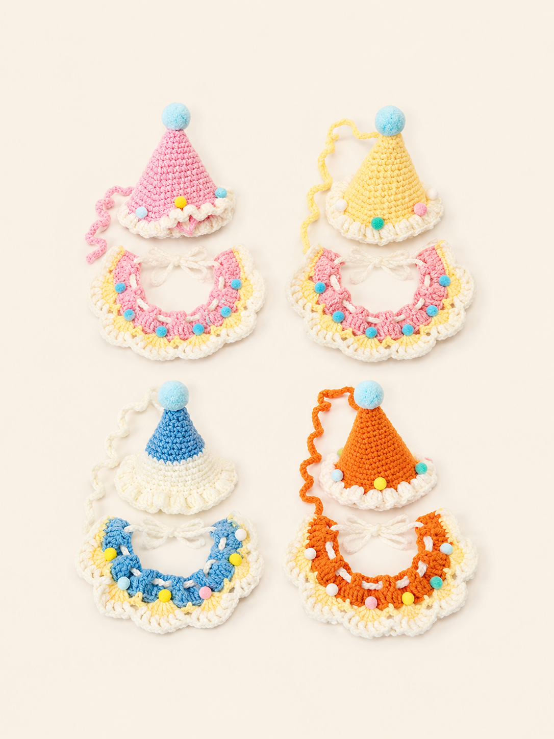 Little Sprinkle Crochet Hat & Bib Set 🍬