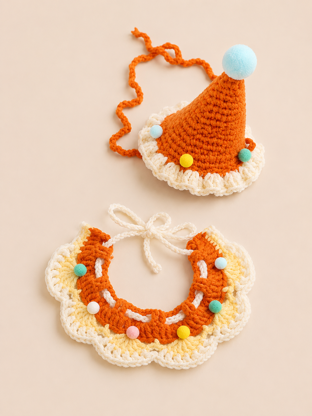 Little Sprinkle Crochet Hat & Bib Set 🍬