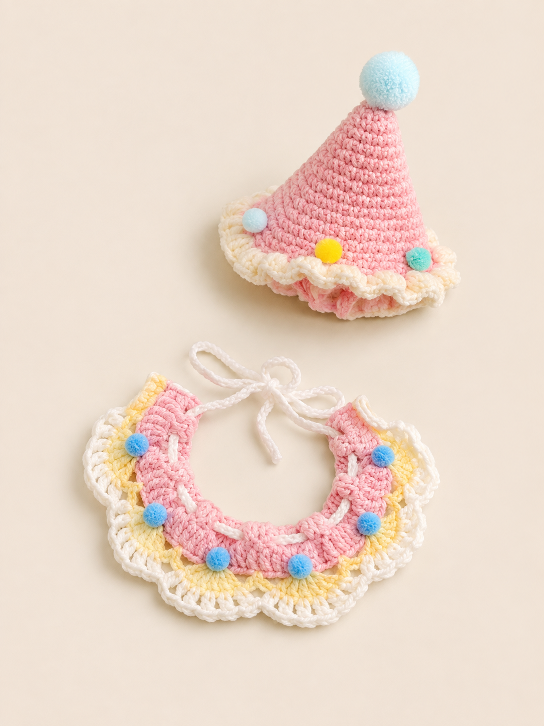 Little Sprinkle Crochet Hat & Bib Set 🍬