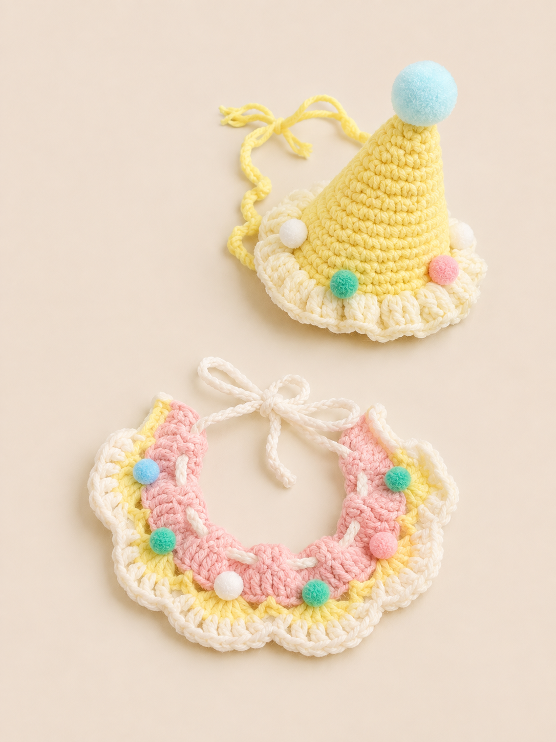 Little Sprinkle Crochet Hat & Bib Set 🍬