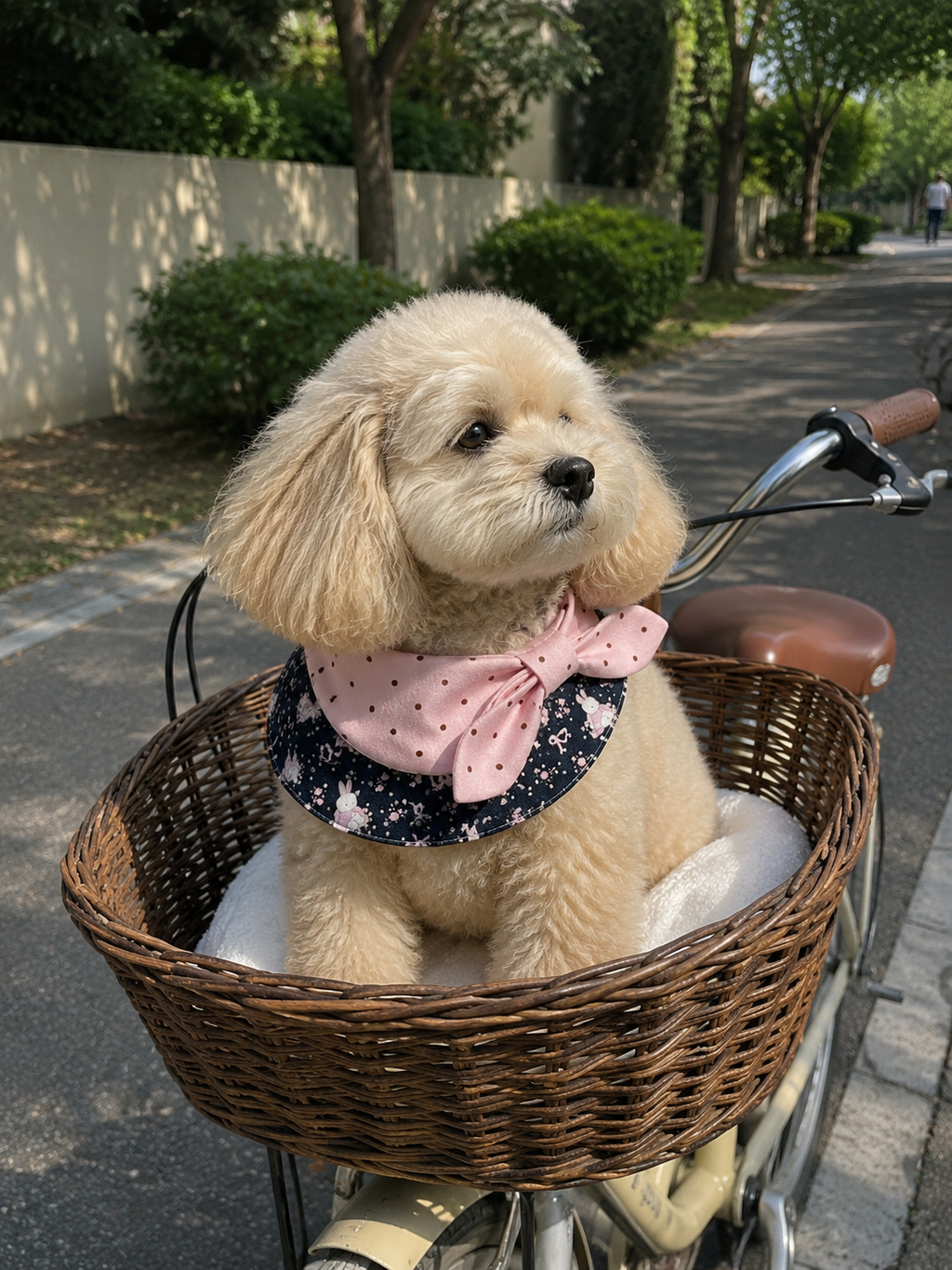 Rosy Bow French Pet Bib 🎀