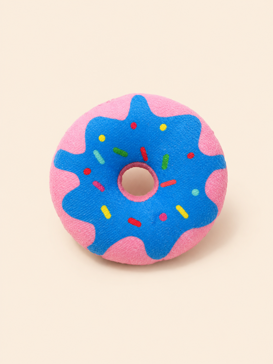 Plush Squeaky Donut Toy