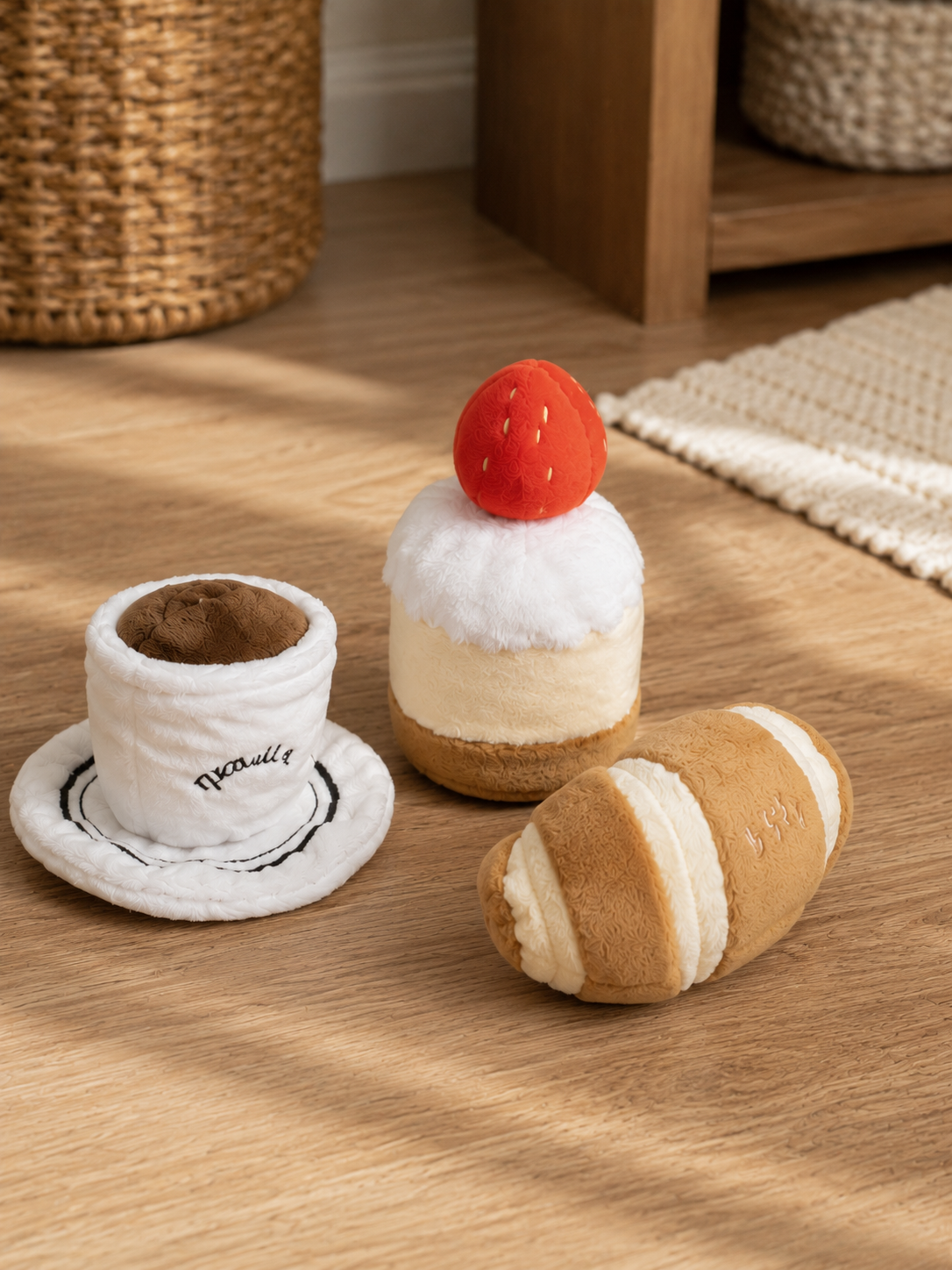 Pawfect Afternoon Tea Squeak & Snuffle Toy Set