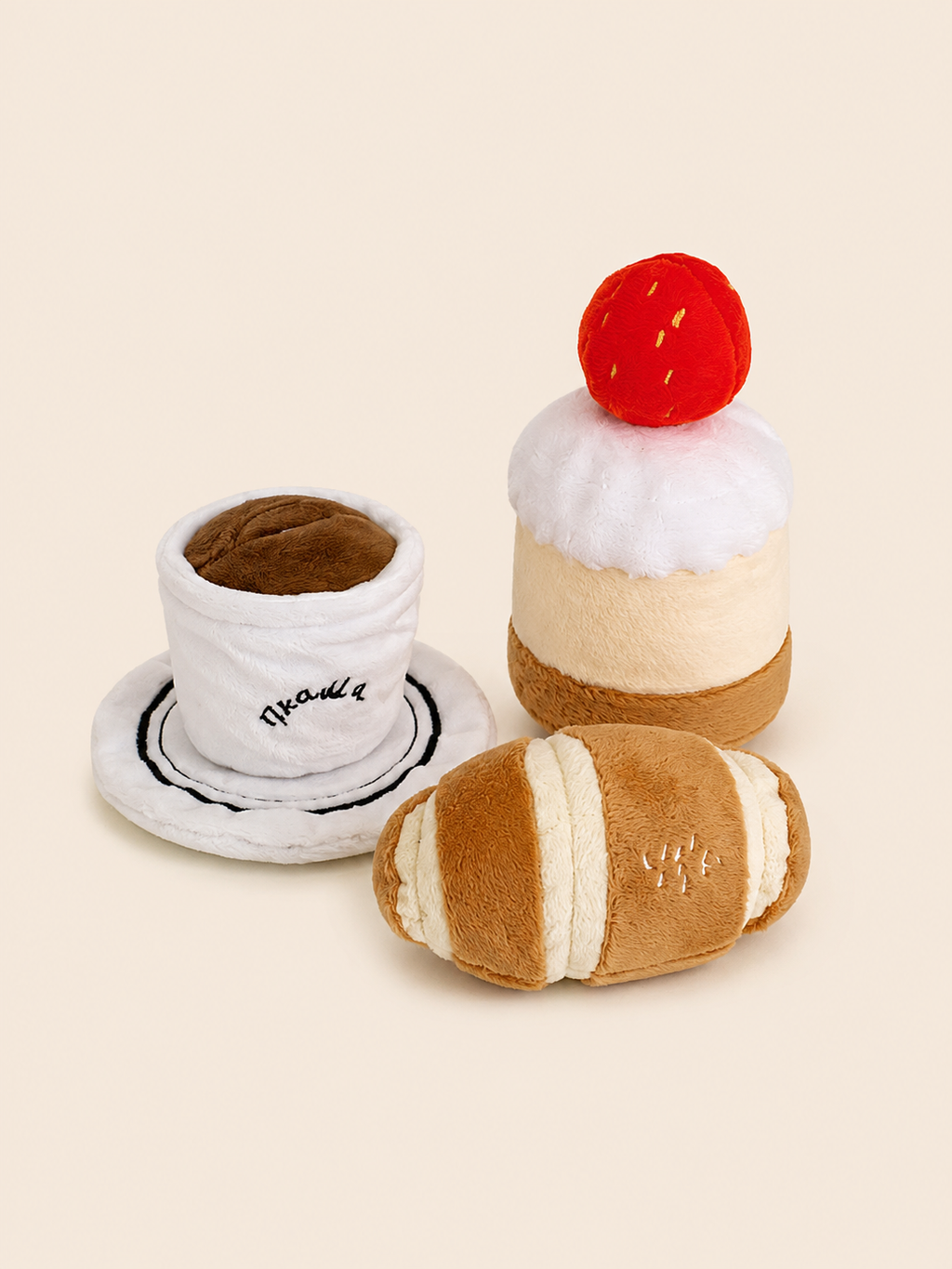 Pawfect Afternoon Tea Squeak & Snuffle Toy Set