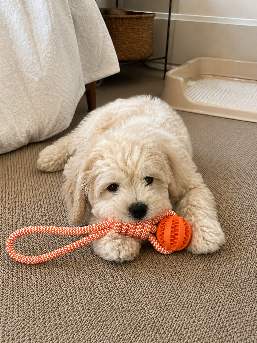 Pawsome Chew & Treat Rope Ball
